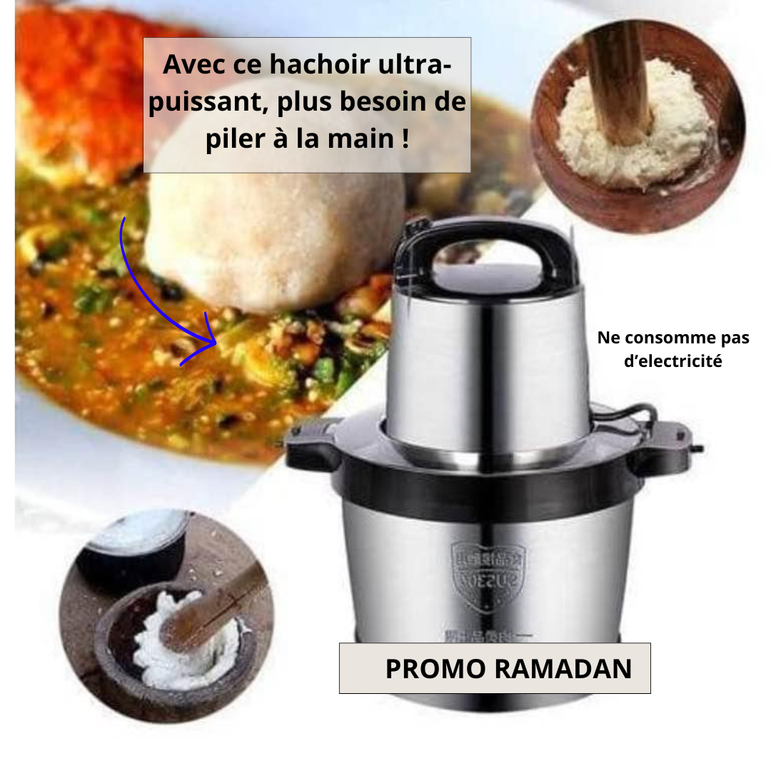 Le NOUVEAU hachoir électrique Passe partout  Hachez, mixez, gagnez du temps :  |6 LITRES