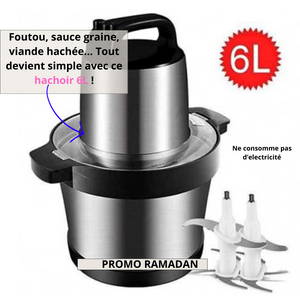 Le NOUVEAU hachoir électrique Passe partout  Hachez, mixez, gagnez du temps :  |6 LITRES
