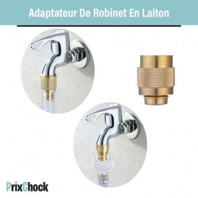 Connecteur De Robinet En Laiton, Buse De Tuyau Haute Pression Pour Voiture Jardin