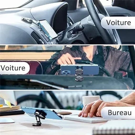 Support de téléphone magnétique pliable pour voiture