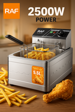 Charger l'image dans la galerie, Friteuse Professionnelle  5.5L Le Secret des Frites Parfaites, du Poulet Croustillant et des Plats Rapides Sans Stress.
