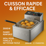 Charger l'image dans la galerie, Friteuse Professionnelle  5.5L Le Secret des Frites Parfaites, du Poulet Croustillant et des Plats Rapides Sans Stress.
