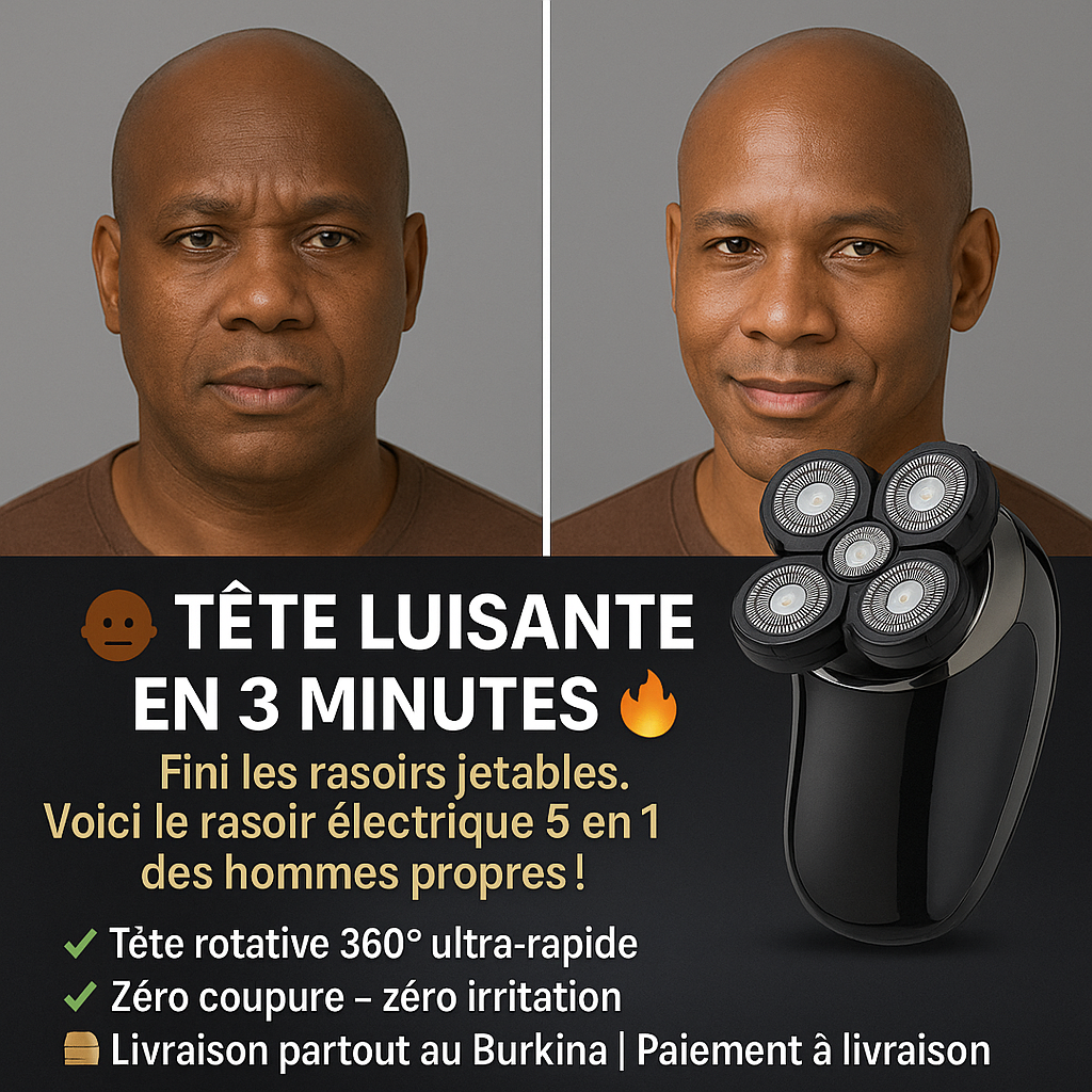 RASOIR ÉLECTRIQUE 5 EN 1 – L’ARME SECRÈTE DES HOMMES PROPRES
