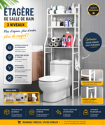 Charger l'image dans la galerie, Étagère de salle de bain pour toilettes
