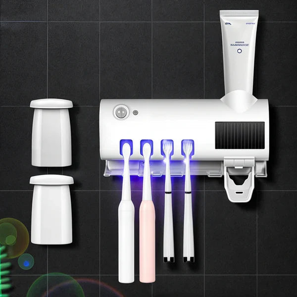 Stérilisateur de brosse à dents à lumière UV, porte-brosse à dents, presse-dentifrice (kits Complet )