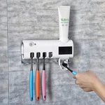 Charger l&#39;image dans la galerie, Stérilisateur de brosse à dents à lumière UV, porte-brosse à dents, presse-dentifrice (kits Complet )
