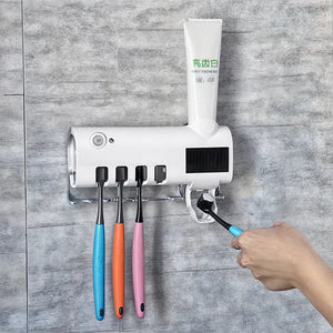 Stérilisateur de brosse à dents à lumière UV, porte-brosse à dents, presse-dentifrice (kits Complet )