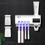 Charger l&#39;image dans la galerie, Stérilisateur de brosse à dents à lumière UV, porte-brosse à dents, presse-dentifrice (kits Complet )
