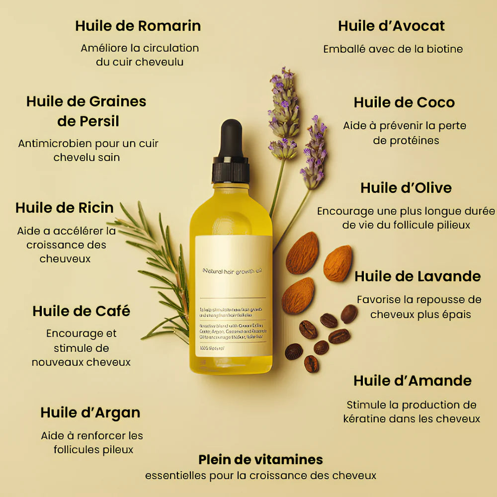 huile veganic pour cheveux