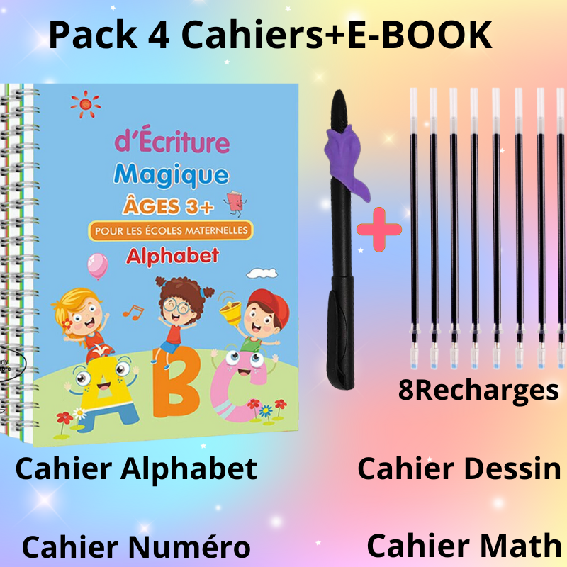 MagicBook™ 4 Cahiers d'écriture magique